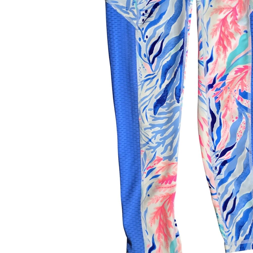 Lilly Pulitzer Luxletic Leggings XXS Womens Blue Pink - Picture 2 of 7